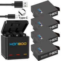 GoPro Hero 7 hero 6 hero 5 Black Battery + Triple Charger for Go Pro Hero 7 6 5 Black camera battery
