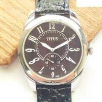 [Classic Retro Style] "Forever" subsidiary seconds titus Black Quartz Men's Watch