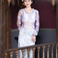 Purple Nianjia Clothing Nanyang Style Clothing Features Ethnic Style Southeast Asian Clothing