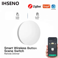 New Tuya ZigBee Devices Button Scene Switch Intelligent Linkage Smart Switch Battery Powered Automation Work With Smart Life