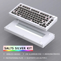 SAL75 Wireless Aluminum Custom Mechanical Keyboard Kit Bluetooth 2.4G Wired Gaming Keyboard RGB Hotswap Non-contact Keyboard