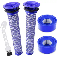 2 Pack Vacuum Filter Replacement Kit for Dyson V7, V8 Animal and Absolute Cordless Vacuum, Replaces Part 965661-01