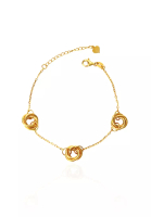 Mistgold Baroque Weave Bracelet in 916 Gold