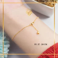 GELANG EMAS RANTAI BUNGA TERBARU EMAS ASLI EMAS MUDA KADAR 6K (300) KODE GRKK 68 SUNNIES GALLERY HIT