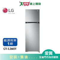 LG樂金266L智慧變頻雙門冰箱GV-L266SV_含配+安裝【愛買】