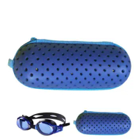 Swimming Goggle Storage Case Zipper Swim Goggles Carry Case With Drainage Holes Water Sports Goggles Box For Children Use