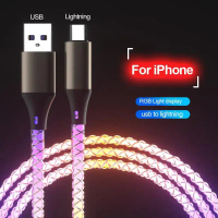 COD 120W Fast Charging USB Type C Cable – High-Speed 6A Charging with RGB Lights for iPhone, Xiaomi 