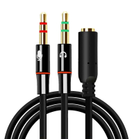 2025 Computer Headphone Adapter Audio Cable 2-in-1 Adapter Cable Mobile Phone Microphone Splitter Co