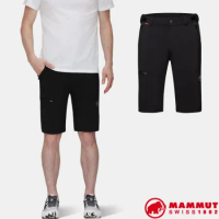 【MAMMUT長毛象】男 Runbold Shorts Men 輕量多功能拉鍊短褲/1023-00710-0001 黑色