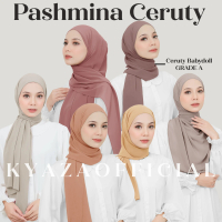 KYAZA - Pashmina Ceruty Babydoll (Jahit Tepi) ceruti doll Jilbab Kerudung Soft Muslim