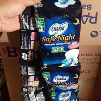3 renceng PEMBALUT CHARM SAFE NIGHT 29 cm isi 10 sachet/renceng (isi 2/sachet) pembalut malam bersay