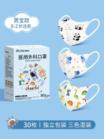 BB口罩 初生嬰兒專用 0-6個月 透氣親膚 獨立包裝 防菌防飛沫- 男寶三色裝【0-2歲】3D醫用外科【30隻獨立裝】 均碼