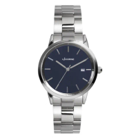 【LICORNE】力抗錶 剛毅時髦時尚腕錶 銀/藍LT149MWNI