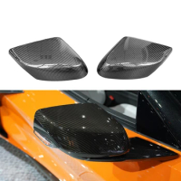 Real Carbon Fiber Rearview Side Mirror Cap Shell Cover Trim Sticker For Chevrolet Corvette C8 2020-2021