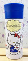 【震撼精品百貨】凱蒂貓_Hello Kitty~日本SANRIO三麗鷗 KITTY不鏽鋼保溫瓶(450ML)-法國旗/藍#10004