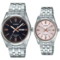 JAM COUPLE CASIO ANALOG ORIGINAL STAINLESS SILVER BLACK & SILVER PINK MTP-1335D-1A2 LTP-1335D-4A MTP