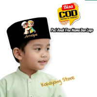 Peci Songkok Anak Free Bordir Nama Dan logo Peci Buludru