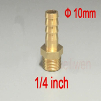 10mm Hose Barb to 1/4" inch male BSP Thread DN8 Brass Barbed coupler Fitting 12.5mm gas CORRUGATED Coupling Connector Adapter