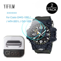2PCS 9H Tempered Glass For Casio GWG-1000 GG-1000 MTH-5001L GWG100GB MTG-B1000XB MTG-B1000XBD PRW-3510Y AEQ-110W Protective Film
