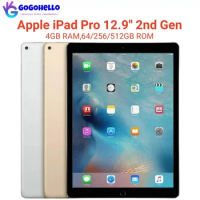 Original Apple iPad Pro 12.9'' 2017 Wifi Wifi+Cellular Unlocked iPad 2nd Gen ROM 64GB RAM 4GB 10,891 mAh 12MP IPS LCD iOS 10.3.2