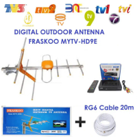 MYTV Myfreeview Blue U-002 with 8 Element UHF MYTV HD9E Antenna with 20m Cable