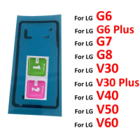 For LG G6 G7 G8 V30 V40 V50 V60 Plus Phone Housing Door Camera Pre-Cut Adhesive Back Glass Cover Panel Sticker Glue