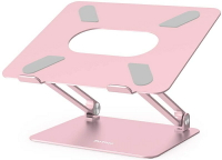 【日本代購】BoYata 筆電、平板 折疊式加高支架-粉色 (可調節高度角度 耐重20kg)