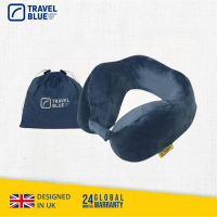 【Travel Blue 藍旅】 寧靜頸枕+通用收納袋套組