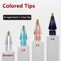 2pcs Replacement Tips For Apple Pencil 1/2 Gen iPad Pro Pencil iPencil Nib for Apple Nib iPad Pencil 1 /2 st Metal 3.5 4.0 Tip
