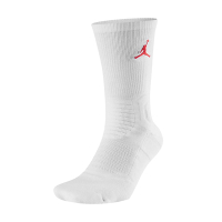 Nike 襪子 Jordan 男女款 白 紅 喬丹 中筒襪 排汗 緩震 籃球襪 單雙入 CT0527-103