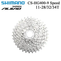 Shimano ALIVIO HG400-9 9 Speed MTB Bicycle Cassette Sprocket 11-28 11T-32T 11-34T 11-36T 9V 9S Mountain Bicycle Freewheel Parts