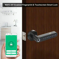 Super Security Fingerprint Door Lock Smart Keyless Entry Biometric Keypad Password Lever Handle Lock App Control Electric Lock