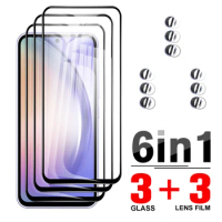 6in1 Full Cover Protective Glass Case For Samsung Galaxy A54 Camera Protector For Samsung A54 A 54 54A 5G 6.4inch Tempered Films