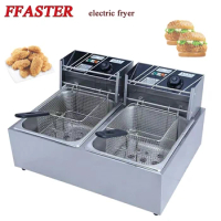 Electric Deep Fryer Countertop Deep Fryer With Basket And Lid Stainless Steel Single Tank Fryer For Home Use Easy To Clean