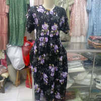 Daster Katun Rayon Dewasa Motif Bunga