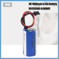 1PCS Q6BAT 3V 1800mAh PLC Battery CR17335SE-R CNC Lithium Li-ion Batteries For CNC System Servo For Mitsubishi
