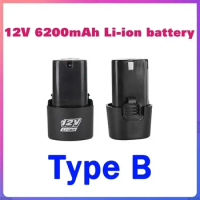 18650 Li-ion Battery 6200mAh 12V Lithium Battery Power Tools accessories For Cordless Screwdriver Electric Drill Battery