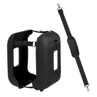 Travel Carrying Two Sides Protective Case with Shoulder Strap and Base Support Feet for JBL Partybox Encore Essential