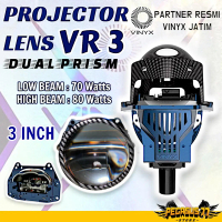 PROJECTOR BILED VINYX VR3 NEW DUAL PRISM TECHNOLOGY 70/80W LAMPU UTAMA MOBIL