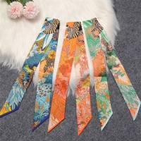 100% Silk Scarf Brand Zebra Design Natural Mulberry Silk Women Scarf Foulard Hair Bag Scarves Fashio