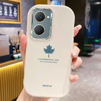 เคสสำหรับ VIVO Y03 Y03T Y18 Y18i Y18e Y18T Y37 5G Y28s 5G เคสโทรศัพท์แบบใหม่ใบเมเปิลกันกระแทกกลมและอ