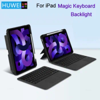 HUWEI Smart Keyboard Magic For iPad 10.2 Inch 9th 8th 7th Pro 11 12.9 Air 5th 4th Air3 10.5 Russian Spanish Voice Magnetic Case