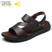 Camel Active Mens Sandals Genuine Leather Summer 2018 Brand New Beach Men Wading Water Sandals Breathable Men Casual Shoes 18111