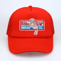 Bubba Gump Baseball Cap Shrimp Co. print Hat Forest Gump Costume Hats Shrimp Hat Cotton Mesh Breatha