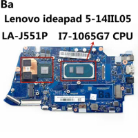 For Lenovo Ideapad 5-14IIL05 Laptop Motherboard LA-J551P With I7-1065G7 CPU 8GB RAM 100% Tested