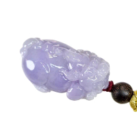 【文華珠寶】紫羅蘭貔貅把玩掛件 贈精美掛繩乙入(貔貅玉件)