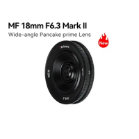 7artisans Lenses lens 18mm F6.3 Mark II Ultra-thin APS-C Manual Prime Lens for Sony E Fujifilm FX Nikon Z Micro 4/3 Canon EF-M