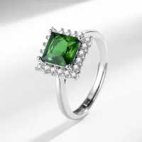 Live sale sugar emerald zircon copper ring jewelry wholesale