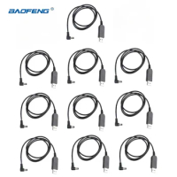 10pcs Baofeng Walkie Talkie USB Power Car Charger Boost Cable for UV-5R UV-9R+Pro UV-82 BF-F8HP UV-82HP UV-5X3 Baofeng Accessory
