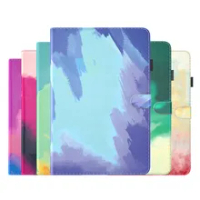 For Huawei MatePad Pro 10.8 2019 MRX-W09 W19 Case For MatePad Pro 10.8 5G 2021 Watercolor Leather Wallet Tablet Cover